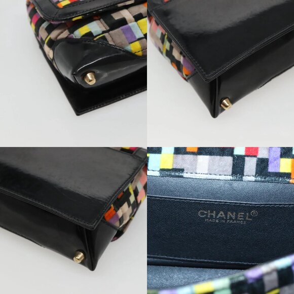 CHANEL Shoulder Bag Velor Gold Multicolor CC Auth 120922 - Picture 15 of 15